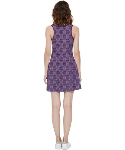 Womens Autumn Floral and Mushroom Pattern Inside Out Reversible Sleeveless Dress, XS-5XL Amethyst $16.11 Dresses