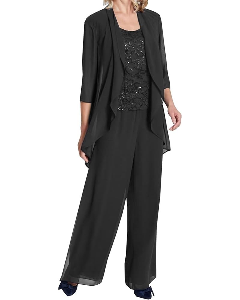 Mother of The Bride Pant Suits for Wedding Pantsuits for Women Dressy Wedding Guest Mother of Groom Pant Suits Black $42.32 S...