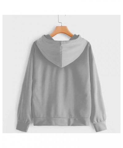 Crewneck Sweatshirts Women Oversized Hoodies Spring Warm Long Sleeve Streetwear Hoodie Casual Warm Lined 01a-grey $10.19 Hood...