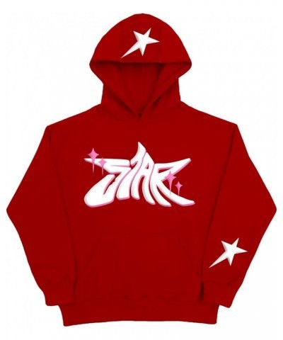 Y2k Letter Print Hoodies Women Men Aesthetic Casual Zip Up Oversized Sweatshirt Jacket Retro Harajuku Streetwear D-red $17.27...