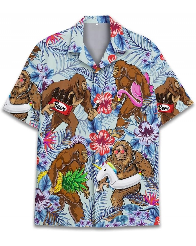 Mushroom Hawaiian Shirts for Men - Mushroom Shirt, Mushroom Shirts for Men, Mushroom Stripe Button Down Bigfoot 5 $13.64 Shirts