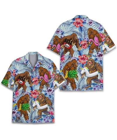 Mushroom Hawaiian Shirts for Men - Mushroom Shirt, Mushroom Shirts for Men, Mushroom Stripe Button Down Bigfoot 5 $13.64 Shirts