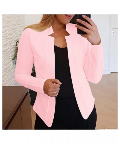 Womens Casual Work Office Draped Open Front Blazer Jacket Plus Size Loose Solid Color Ruched 3/4 Sleeve Blazers Suit Khaki $1...