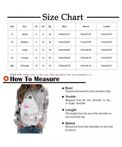 Funny Dog Cat Print T Shirt Top Womens Mid-Length 3/4 Sleeves Blouse Tunic Round Neck Casual Tee Tops Loose T-Shirts A1-coffe...