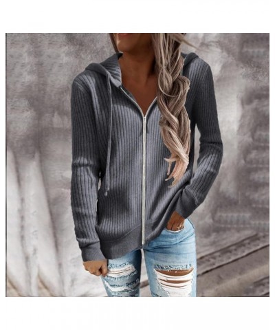 Women's Fashion Hoodies & Sweatshirts Trendy Aesthetic Y2k Jacket Outdoor Fashion Zip Up Knit Sweatshirt A-gray $14.39 Hoodie...