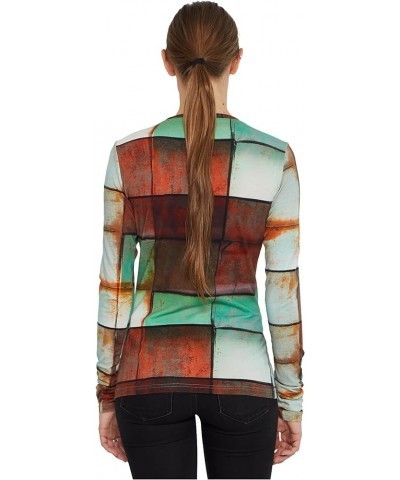 Women's Long Sleeve Tee Rusted Plaid $30.29 T-Shirts