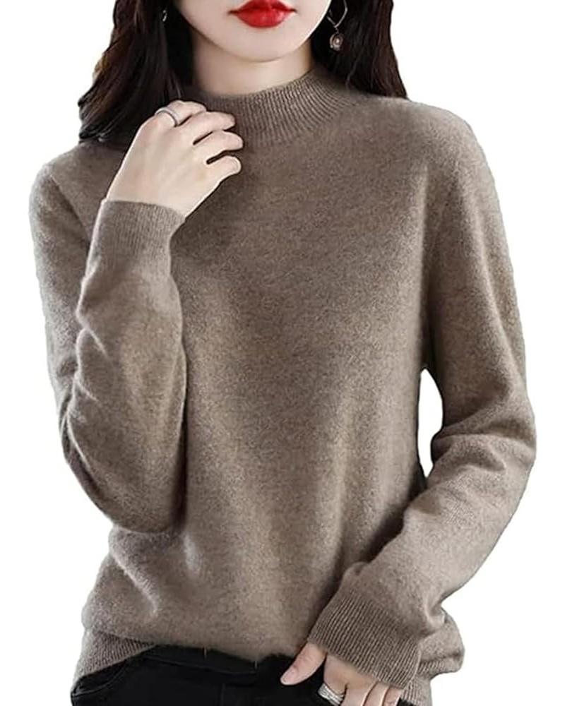 Cashmere Sweaters For Women, 100% Cashmere Sweater Crewneck Sweater Long Sleeve Pullover Sweater Casual Sweater Coffee $17.33...