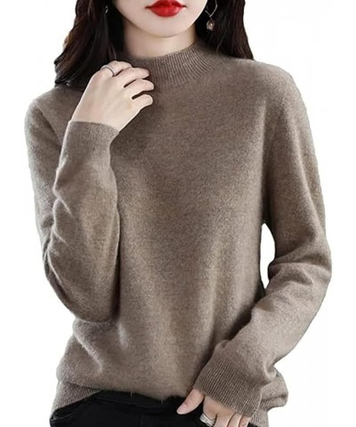 Cashmere Sweaters For Women, 100% Cashmere Sweater Crewneck Sweater Long Sleeve Pullover Sweater Casual Sweater Coffee $17.33...