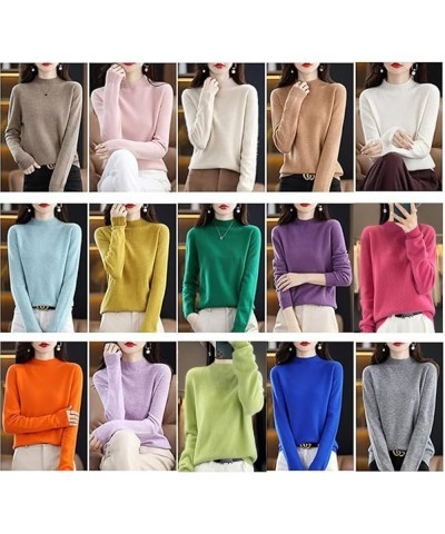 Cashmere Sweaters For Women, 100% Cashmere Sweater Crewneck Sweater Long Sleeve Pullover Sweater Casual Sweater Coffee $17.33...