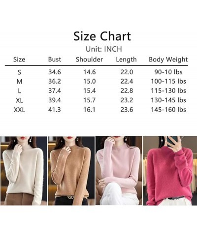 Cashmere Sweaters For Women, 100% Cashmere Sweater Crewneck Sweater Long Sleeve Pullover Sweater Casual Sweater Coffee $17.33...