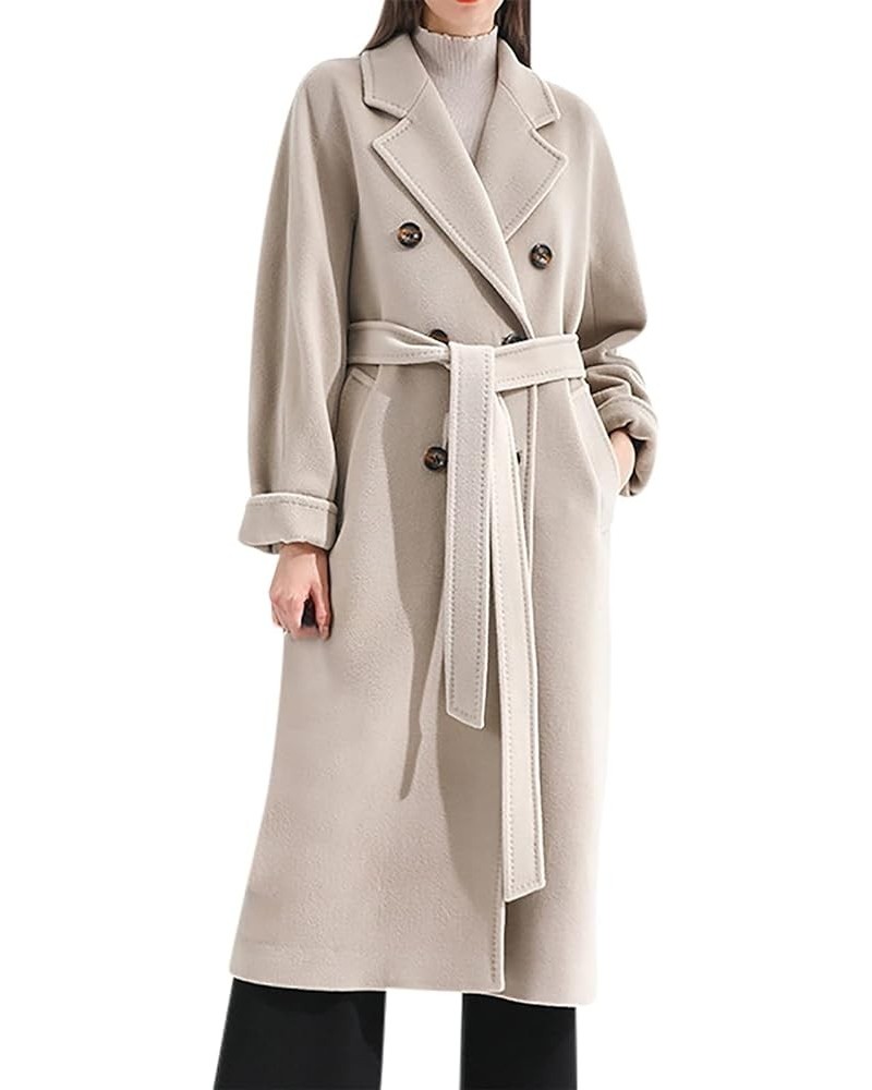 Women's Coats Basic Long Jacket Coat Coat Trench Long Jacket Ladies Slim Long Belt Elegant Winter Coats for Women 9-beige $16...