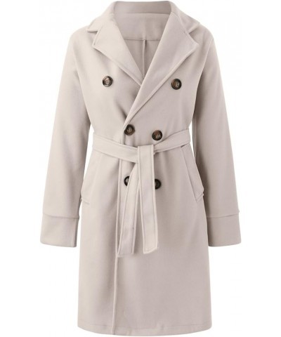 Women's Coats Basic Long Jacket Coat Coat Trench Long Jacket Ladies Slim Long Belt Elegant Winter Coats for Women 9-beige $16...