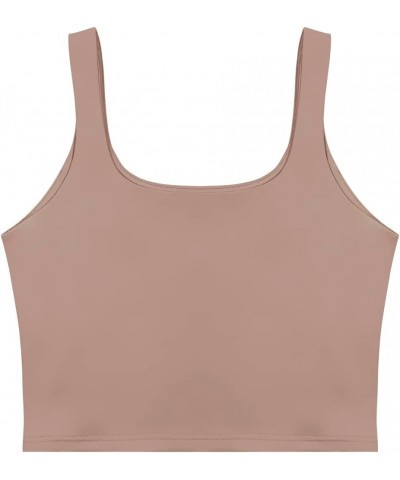 Women’s Sexy Square Neck Double Lined Seamless Sleeveless Cropped Tank Yoga Crop Tops Pantone $14.99 Tanks