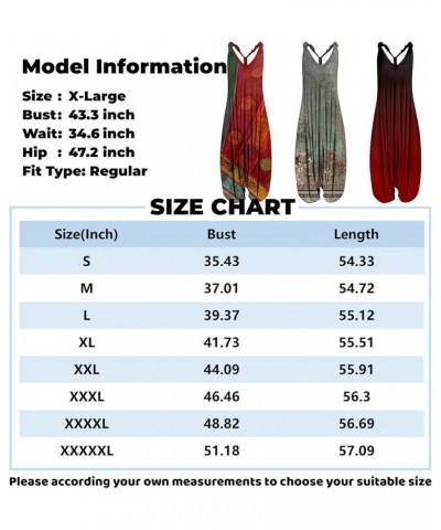 2024 Plus Size Floral Overalls for Womens Summer Fashion Baggy Pants Loose Fit Jumpsuit Boho Printed Women Jumpsuits 17-purpl...