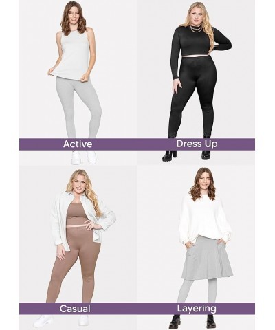 Women's and Plus Size Knee-Length and Ankle Length Leggings | X-Small- 7X Adult Full Length White $17.35 Leggings