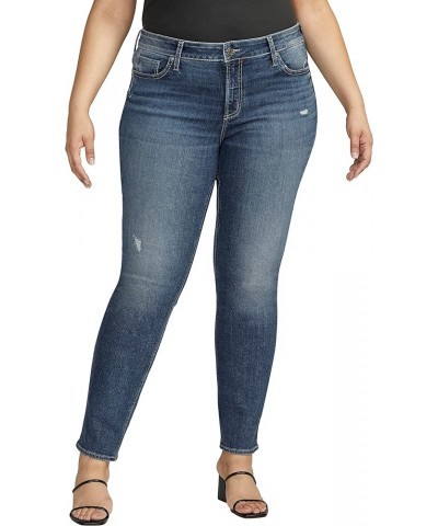 Women's Plus Size Elyse Mid Rise Comfort Fit Straight Leg Jeans Med Wash Eae319 $23.47 Jeans