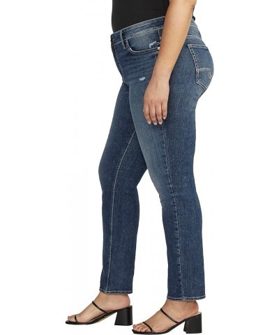 Women's Plus Size Elyse Mid Rise Comfort Fit Straight Leg Jeans Med Wash Eae319 $23.47 Jeans