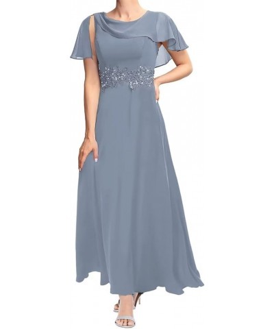 Women's Mother of The Bride Dresses Tea Length Lace Applique Formal Evening Dress with Sleeves Dusty Rose $31.50 Dresses