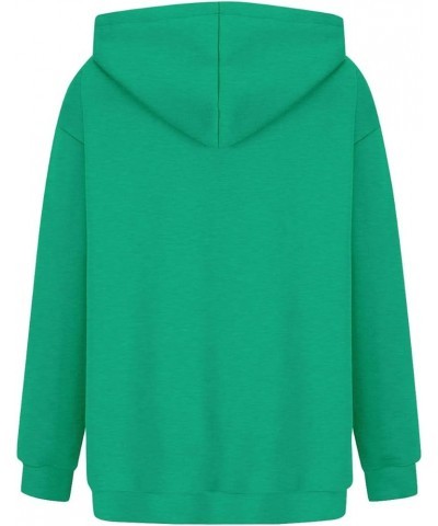 Womens Fall Oversized Sweatshirts Fleece Hoodies Long Sleeve Shirts Pullover Winter Clothes with Pocket 1-green $10.59 Shirts