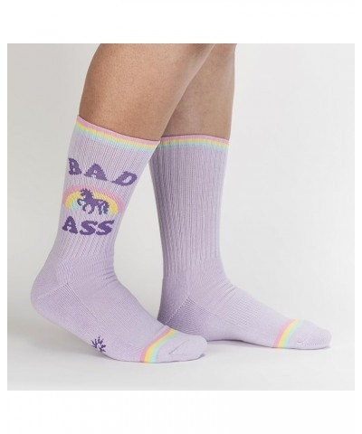 Sock It To Me, Women's Athletic Ribbed Crew, Fun Novelty Socks Bad Ass Magic $10.40 Activewear