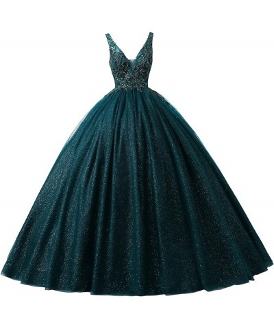 Women's Beading Sweetheart Ball Gown Tulle Layed Long Quinceanera Dress Green 2a $49.95 Dresses