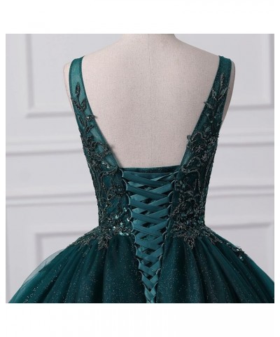 Women's Beading Sweetheart Ball Gown Tulle Layed Long Quinceanera Dress Green 2a $49.95 Dresses