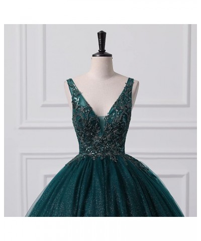 Women's Beading Sweetheart Ball Gown Tulle Layed Long Quinceanera Dress Green 2a $49.95 Dresses