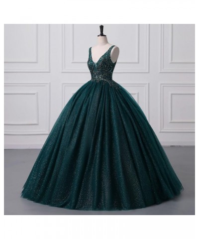 Women's Beading Sweetheart Ball Gown Tulle Layed Long Quinceanera Dress Green 2a $49.95 Dresses