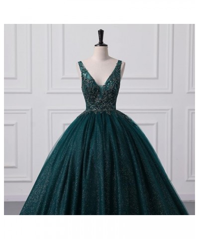 Women's Beading Sweetheart Ball Gown Tulle Layed Long Quinceanera Dress Green 2a $49.95 Dresses