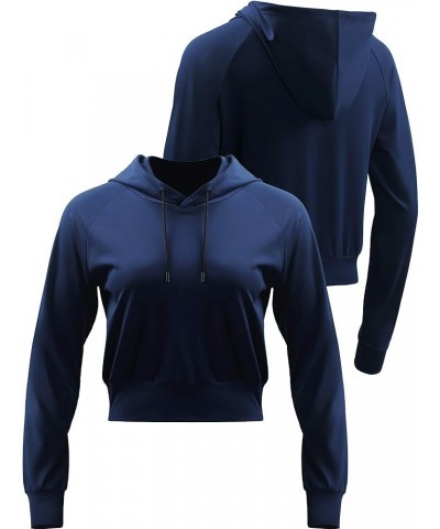 Women's Casual Long Sleeve Crop Top Sweatshirt Hoodies for Running 1 or 2 Pack 77 : 3 Pack, Navy Blue, Pink, Red $9.72 Hoodie...