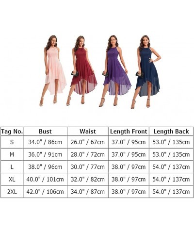 Women Halter Neck High Low Cocktail Skater Dress Vintage Floral Lace Chiffon Bridesmaid Dress Hi Lo Wedding Swing Party Dress...