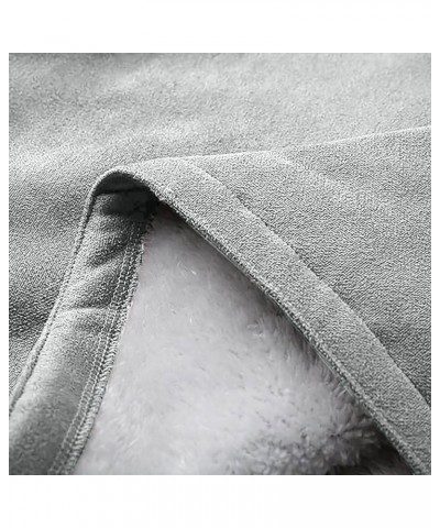 Sherpa Lined Jacket Women Winter Horn Button Hooded Coat Warm Fleece Thickened Jacket Casual Parka Overcoat 03gray $9.79 Jackets