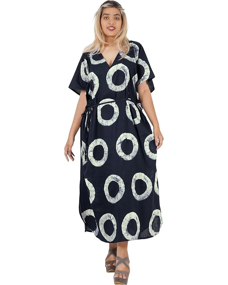 Women's Elegant Maxi Kaftan Dress Caftan Loungewear Dashiki House Dresses for Women Polka Dots, Blue $13.05 Swimsuits