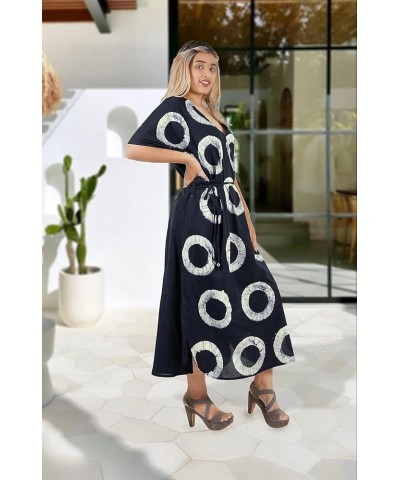 Women's Elegant Maxi Kaftan Dress Caftan Loungewear Dashiki House Dresses for Women Polka Dots, Blue $13.05 Swimsuits