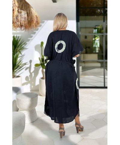 Women's Elegant Maxi Kaftan Dress Caftan Loungewear Dashiki House Dresses for Women Polka Dots, Blue $13.05 Swimsuits