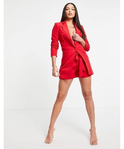 Women Casual Blazer Long Sleeves Single Button Ladies Elegant Boyfriend Blazer Jacket for Office Work Business Red $29.06 Bla...