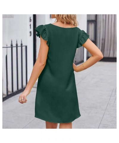 Summer Dresses for Women 2024 Fashion Wedding Guest Dresses Solid Color Round Neck Pleated Tie Sleeveless Knitt Hip Dressess ...