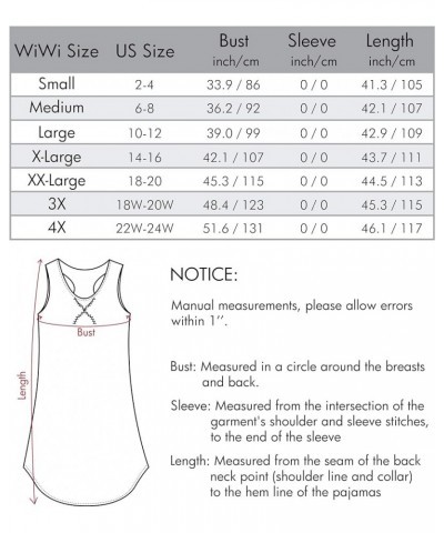 Soft Viscose from Bamboo Nightgowns for Women Sleeveless Racerback Nightgown Plus Size Pajamas Sleepshirts S-4X A-light Purpl...