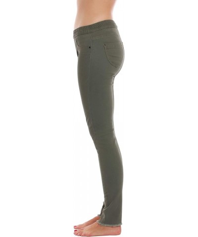 Solid Distress Jeggings for Women Olive $10.50 Leggings