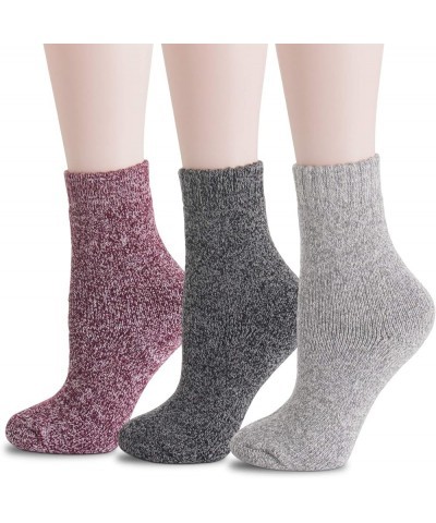 Womens Super Thick Wool Socks - Soft Warm Comfort Casual Crew Winter Socks (Pack of 3-5), Multicolor S6-super Thick 3pack(ass...