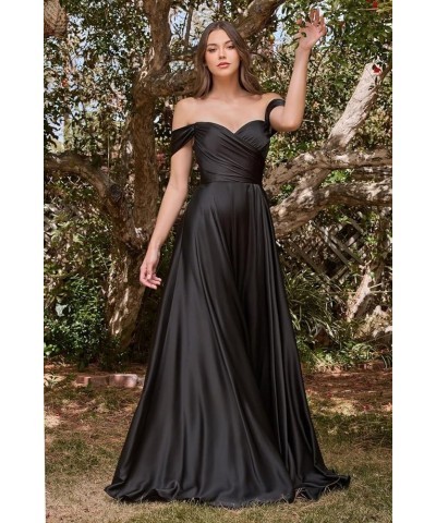 Off Shoulder V Neck Long Bridesmaid Dress for Women High Slit Pleats Formal Evening Dress YK815 Wine Red $31.89 Dresses