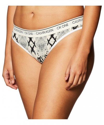 Women's Ck One Cotton Thong Panty Variant Snake Print $7.19 Lingerie