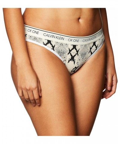 Women's Ck One Cotton Thong Panty Variant Snake Print $7.19 Lingerie