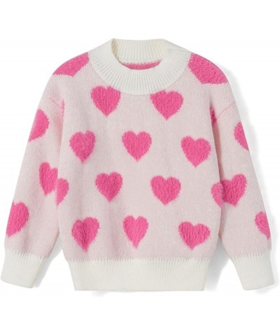 Mommy and Me Valentines Day Outfits Heart Sweater Love Graphic Tops Family Matching Girls Long Sleeve Pullover Little Girl Cr...